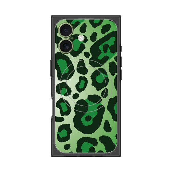 Premium Square Case with MagSafe［ Leopard - Green ］
