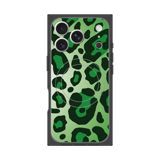 Premium Square Case with MagSafe［ Leopard - Green ］