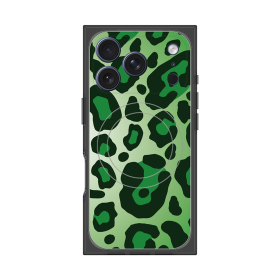 Premium Square Case with MagSafe［ Leopard - Green ］