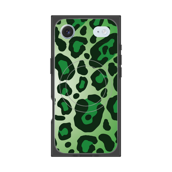 Premium Square Case with MagSafe［ Leopard - Green ］