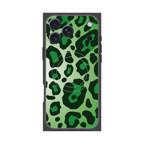 Premium Square Case with MagSafe［ Leopard - Green ］