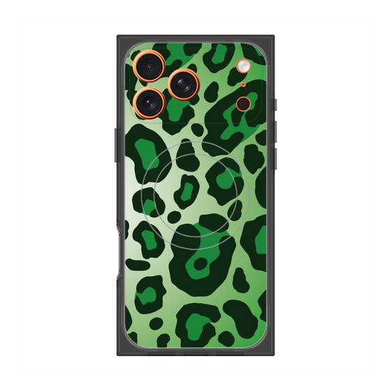 Premium Square Case with MagSafe［ Leopard - Green ］