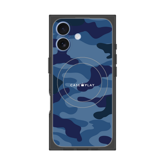 Premium Square Case with MagSafe［ Camouflage - Blue ］