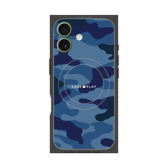 Premium Square Case with MagSafe［ Camouflage - Blue ］