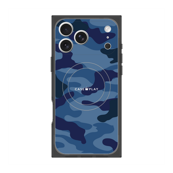 Premium Square Case with MagSafe［ Camouflage - Blue ］