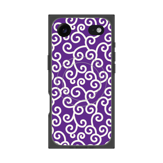 Premium Square Case with MagSafe［ Karakusa Pattern - Purple ］
