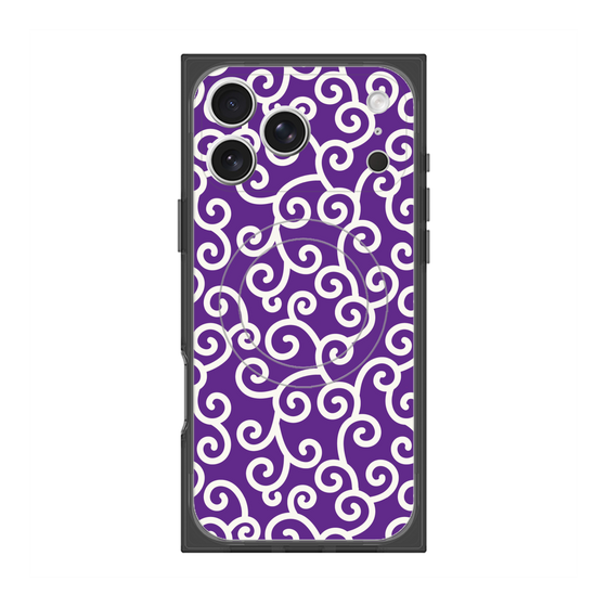 Premium Square Case with MagSafe［ Karakusa Pattern - Purple ］