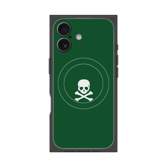 Premium Square Case with MagSafe［ Skull - Green ］