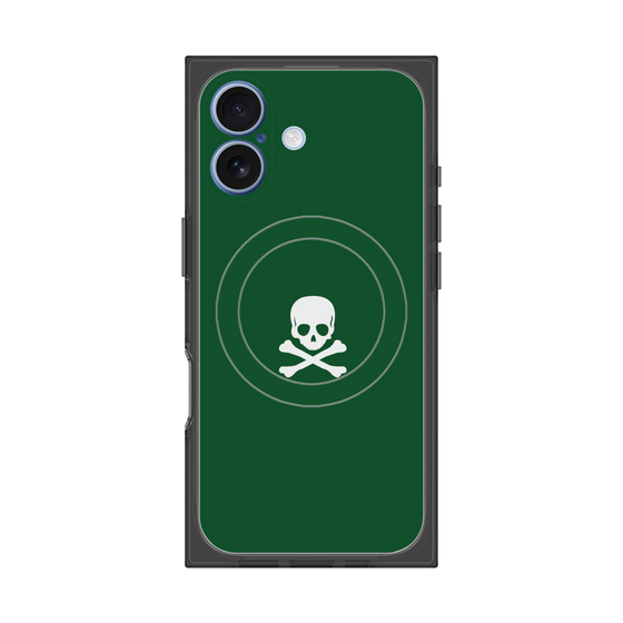 Premium Square Case with MagSafe［ Skull - Green ］