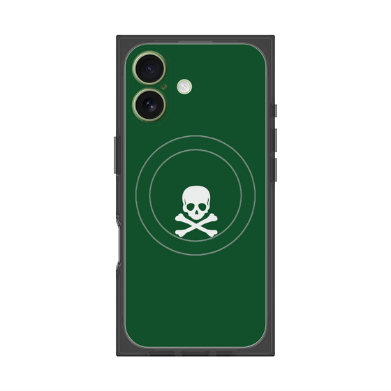 Premium Square Case with MagSafe［ Skull - Green ］