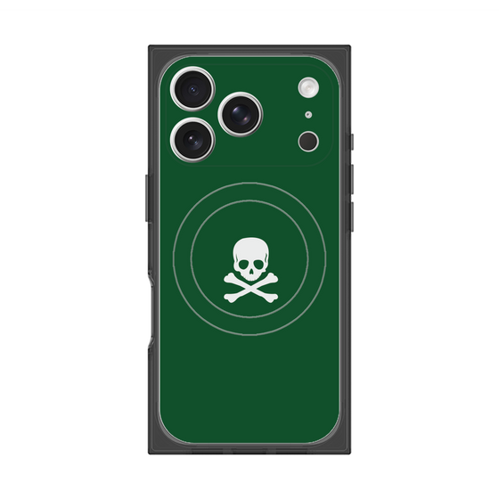 Premium Square Case with MagSafe［ Skull - Green ］