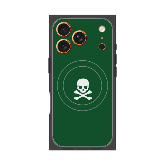 Premium Square Case with MagSafe［ Skull - Green ］