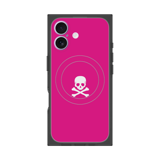 Premium Square Case with MagSafe［ Skull - Pink ］
