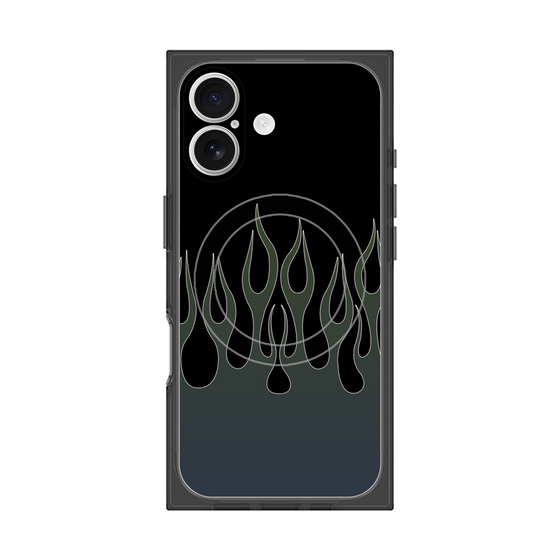 Premium Square Case with MagSafe［ Flame - Blue ］