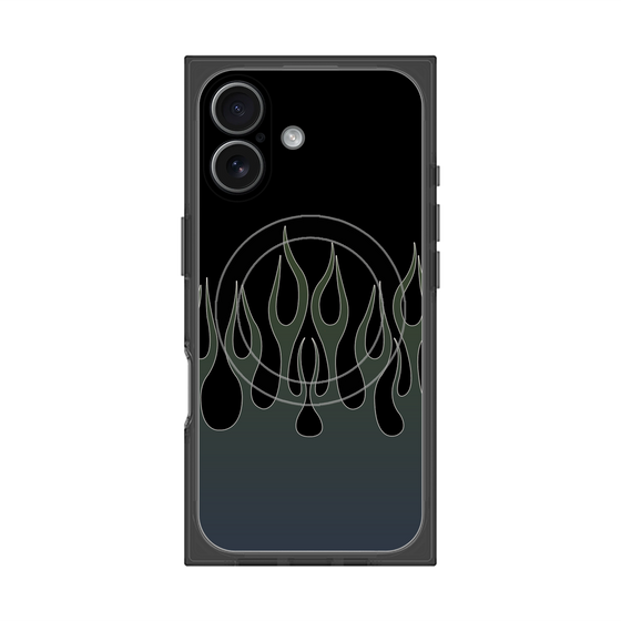 Premium Square Case with MagSafe［ Flame - Blue ］