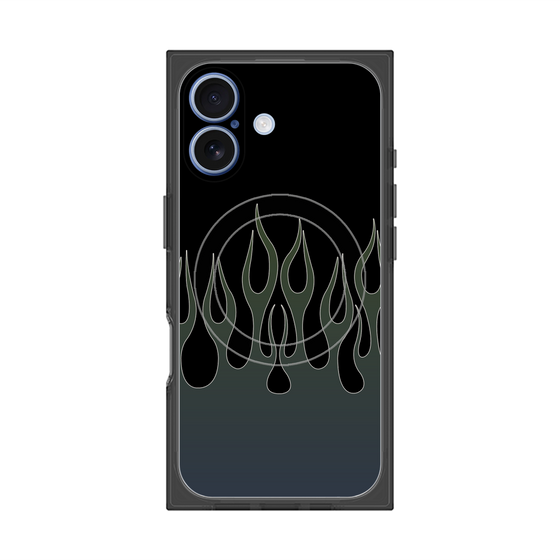 Premium Square Case with MagSafe［ Flame - Blue ］