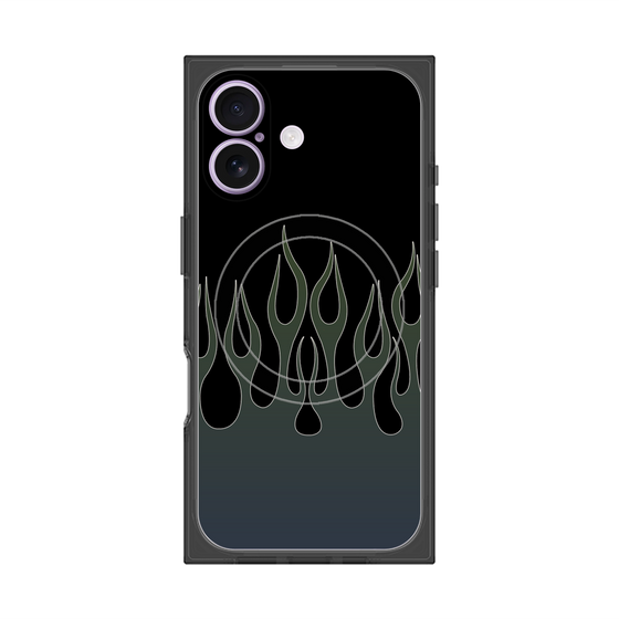 Premium Square Case with MagSafe［ Flame - Blue ］