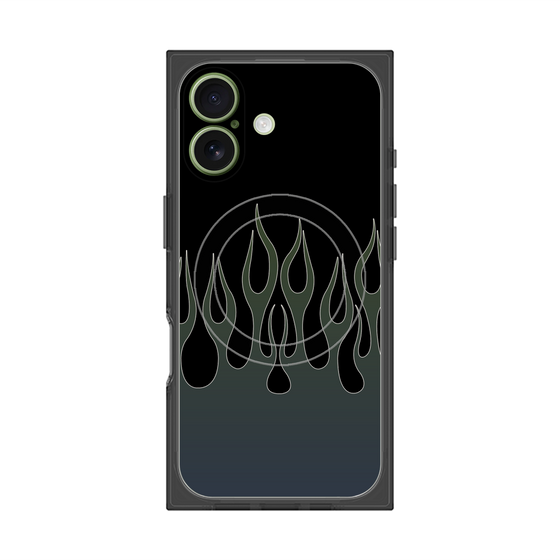 Premium Square Case with MagSafe［ Flame - Blue ］