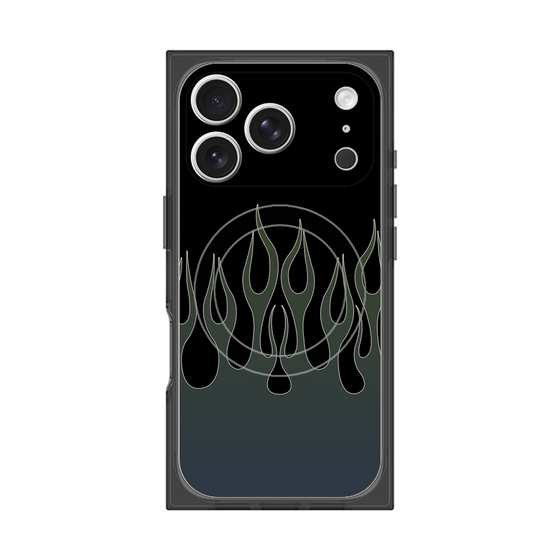 Premium Square Case with MagSafe［ Flame - Blue ］