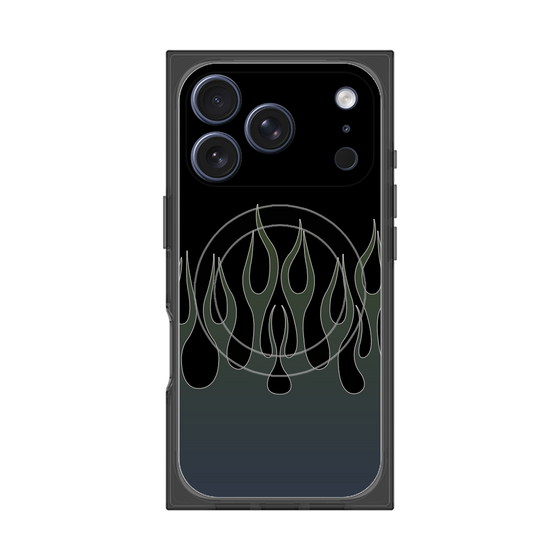 Premium Square Case with MagSafe［ Flame - Blue ］