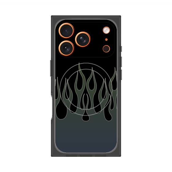 Premium Square Case with MagSafe［ Flame - Blue ］