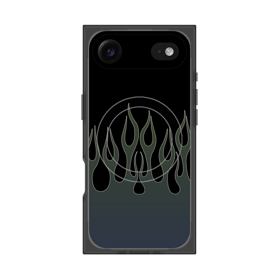 Premium Square Case with MagSafe［ Flame - Blue ］