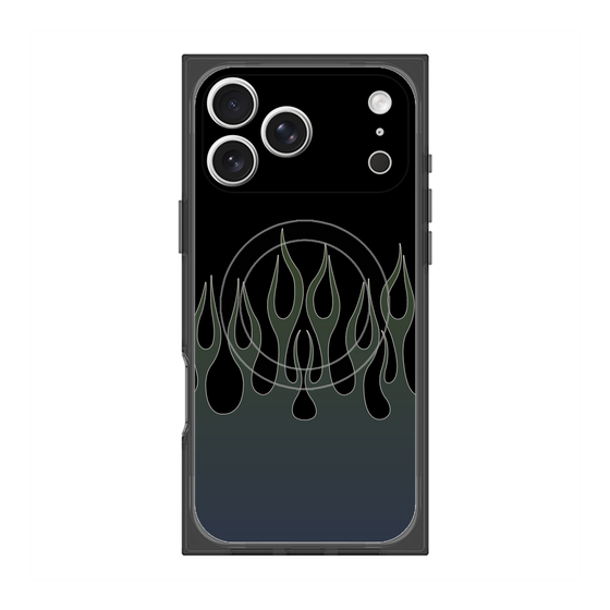 Premium Square Case with MagSafe［ Flame - Blue ］