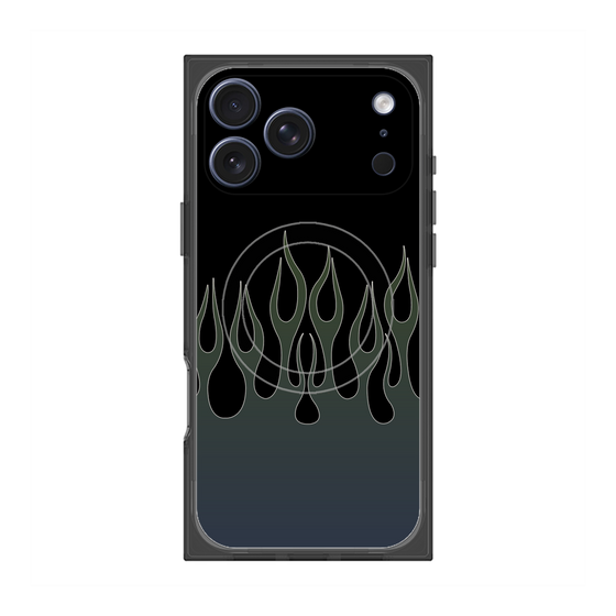 Premium Square Case with MagSafe［ Flame - Blue ］