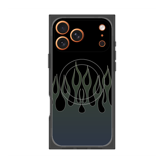 Premium Square Case with MagSafe［ Flame - Blue ］