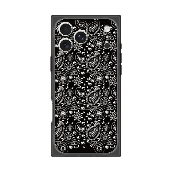 Premium Square Case with MagSafe［ Paisley - Black ］
