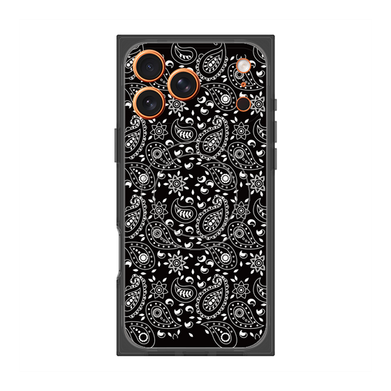 Premium Square Case with MagSafe［ Paisley - Black ］