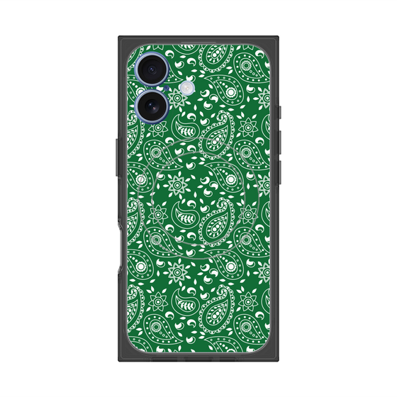 Premium Square Case with MagSafe［ Paisley - Green ］