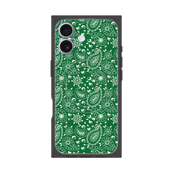 Premium Square Case with MagSafe［ Paisley - Green ］