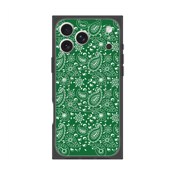 Premium Square Case with MagSafe［ Paisley - Green ］