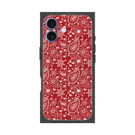 Premium Square Case with MagSafe［ Paisley - Red ］