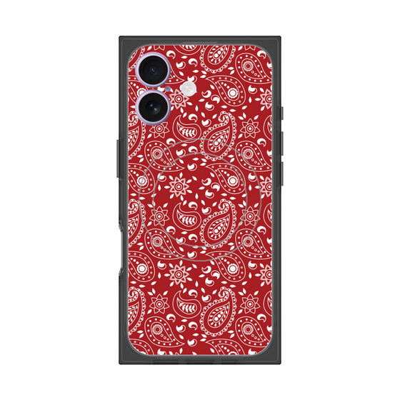 Premium Square Case with MagSafe［ Paisley - Red ］