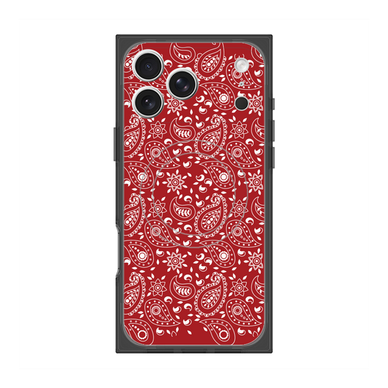 Premium Square Case with MagSafe［ Paisley - Red ］
