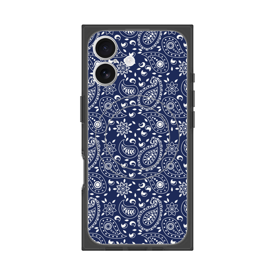 Premium Square Case with MagSafe［ Paisley - Blue ］