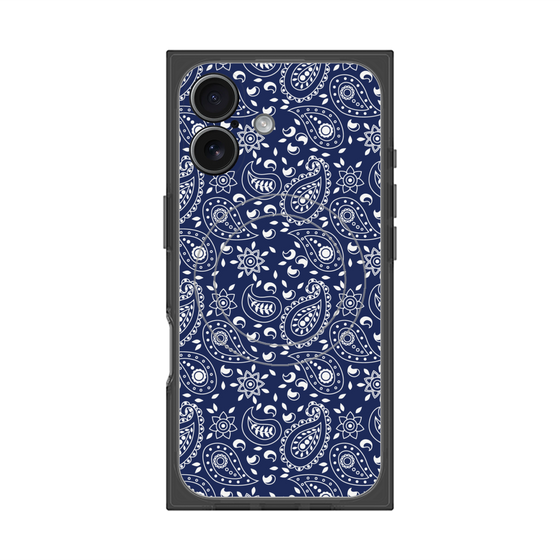Premium Square Case with MagSafe［ Paisley - Blue ］
