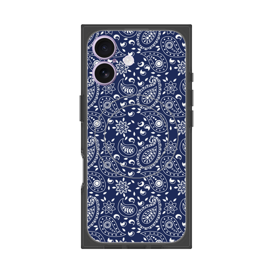 Premium Square Case with MagSafe［ Paisley - Blue ］