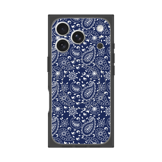 Premium Square Case with MagSafe［ Paisley - Blue ］