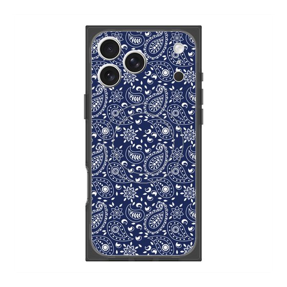 Premium Square Case with MagSafe［ Paisley - Blue ］