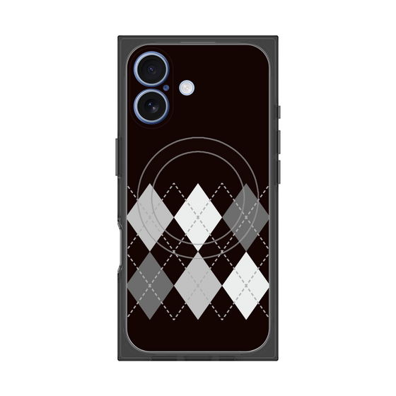 Premium Square Case with MagSafe［ Nordic Argyle - Black ］