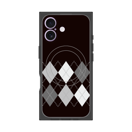 Premium Square Case with MagSafe［ Nordic Argyle - Black ］