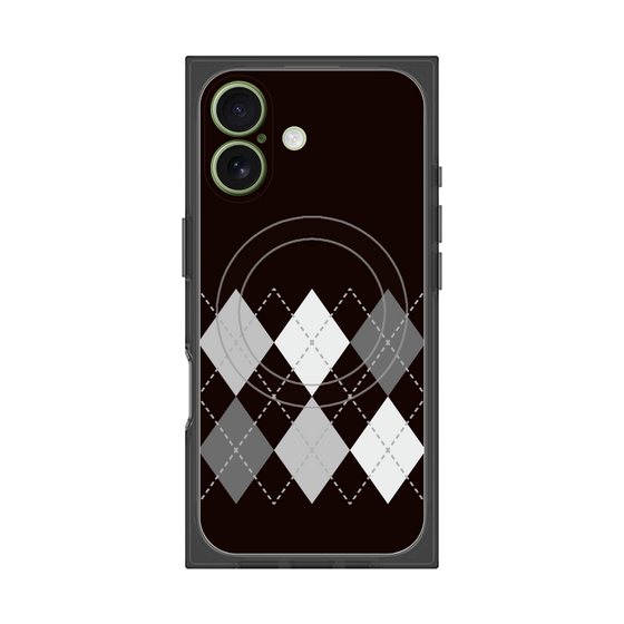 Premium Square Case with MagSafe［ Nordic Argyle - Black ］