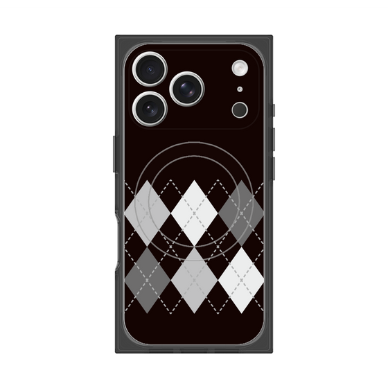 Premium Square Case with MagSafe［ Nordic Argyle - Black ］