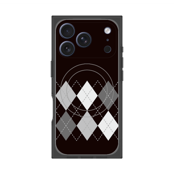 Premium Square Case with MagSafe［ Nordic Argyle - Black ］