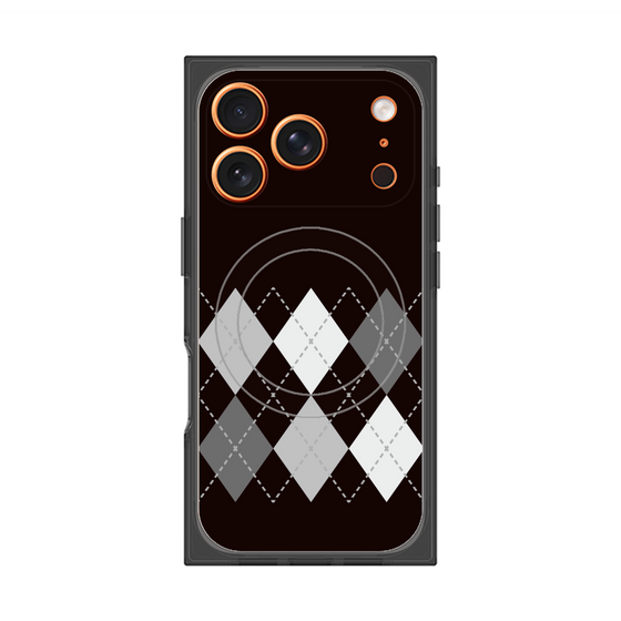 Premium Square Case with MagSafe［ Nordic Argyle - Black ］