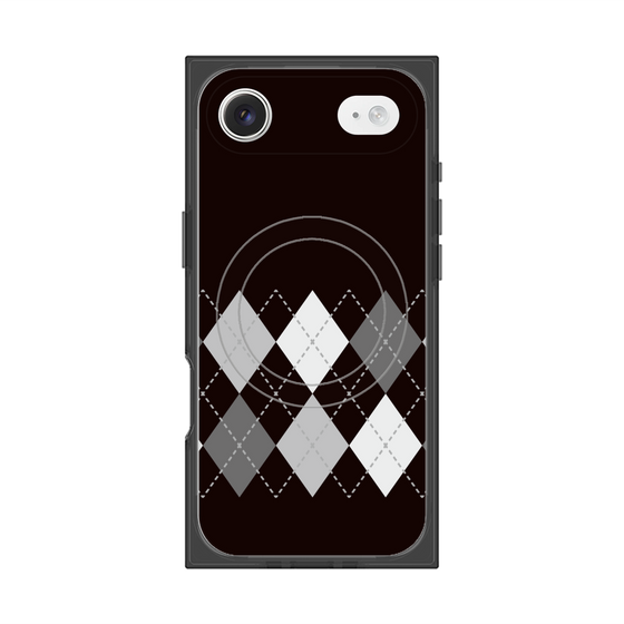 Premium Square Case with MagSafe［ Nordic Argyle - Black ］