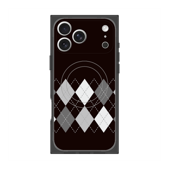 Premium Square Case with MagSafe［ Nordic Argyle - Black ］